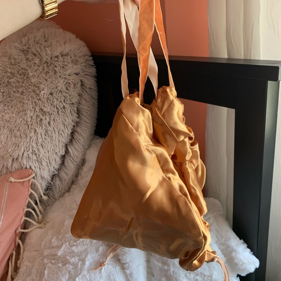 Handbags - Gold Satin Bag